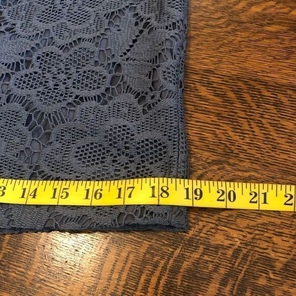 Adrianna Papell Gray Lace Sheath Dress - Picture 14 of 15